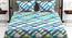 Promise Blue/Green Abstract 180 TC Cotton King Size Bedsheet with 2 Pillow Covers (King Size) by Urban Ladder - Cross View Design 1 - 522813