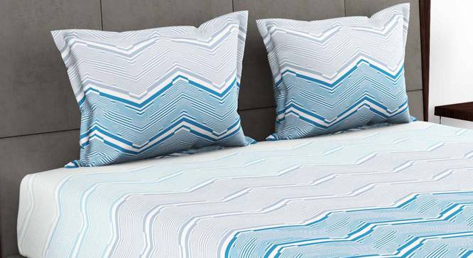 Denisse Multicoloured Geometric 180 TC Cotton King Size Bedsheet with 2 Pillow Covers (King Size) by Urban Ladder - Front View Design 1 - 522832