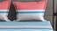 Diego Blue/Red Abstract 180 TC Cotton King Size Bedsheet with 2 Pillow Covers (King Size) by Urban Ladder - Design 1 Side View - 522864
