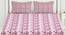 Brooks Pink/Purple Abstract 144  TC Cotton King Size Bedsheet with 2 Pillow Covers (King Size) by Urban Ladder - Cross View Design 1 - 522922