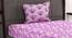 Enzo Purple Floral 144 TC Cotton Single Size Bedsheet with 1 Pillow Cover (Single Size) by Urban Ladder - Front View Design 1 - 523042