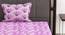 Enzo Purple Floral 144 TC Cotton Single Size Bedsheet with 1 Pillow Cover (Single Size) by Urban Ladder - Design 1 Side View - 523062
