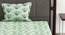 Matteo Sage Floral 144 TC Cotton Single Size Bedsheet with 1 Pillow Cover (Single Size) by Urban Ladder - Design 1 Side View - 523063
