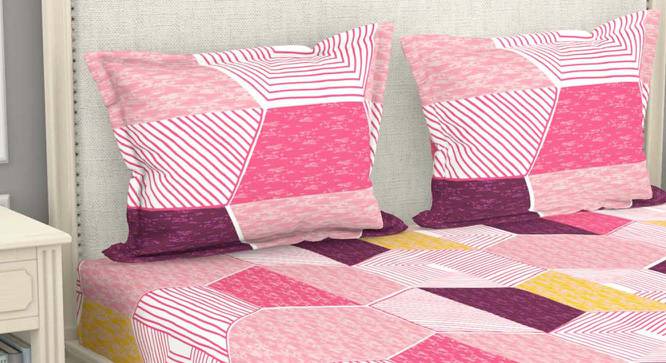 Gavin Multicoloured Geometric 110 TC Cotton Double Size Bedsheet with 2 Pillow Covers (Double Size) by Urban Ladder - Front View Design 1 - 523149