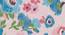 Zachary Blue Floral 110 TC Cotton Double Size Bedsheet with 2 Pillow Covers (Double Size) by Urban Ladder - Design 2 Side View - 523286