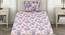 Emmanuel Purple Floral 110 TC Cotton Single Size Bedsheet with 1 Pillow Cover (Single Size) by Urban Ladder - Cross View Design 1 - 523320