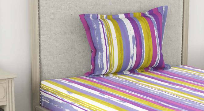 Jude Multicoloured Abstract 110 TC Cotton Single Size Bedsheet with 1 Pillow Cover (Single Size) by Urban Ladder - Front View Design 1 - 523344