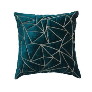 Products At 15 Off Sale Design Kyrie Turquoise Abstract 18 x 18 Inches Polyester Cushion Cover (Turquoise, 46 x 46 cm  (18" X 18") Cushion Size)