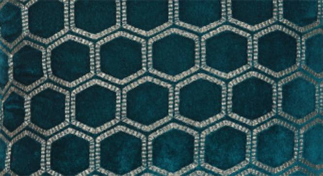 Remington Turquoise Geometric 16 x 16 Inches Polyester Cushion Covers - Set of 2 (Turquoise, 41 x 41 cm  (16" X 16") Cushion Size) by Urban Ladder - Front View Design 1 - 524330