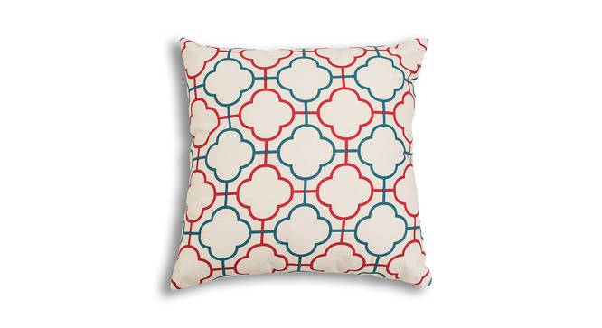 Emerson Red Geometric 16 x 16 Inches Cotton Cushion Cover (Red, 41 x 41 cm  (16" X 16") Cushion Size) by Urban Ladder - Front View Design 1 - 524339