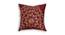 Zane Maroon Floral 16 x 16 Inches Polyester Cushion Cover (41 x 41 cm  (16" X 16") Cushion Size, Maroon) by Urban Ladder - Cross View Design 1 - 524473
