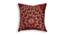 Louis Maroon Floral 16 x 16 Inches Polyester Cushion Covers - Set of 2 (41 x 41 cm  (16" X 16") Cushion Size, Maroon) by Urban Ladder - Cross View Design 1 - 524474