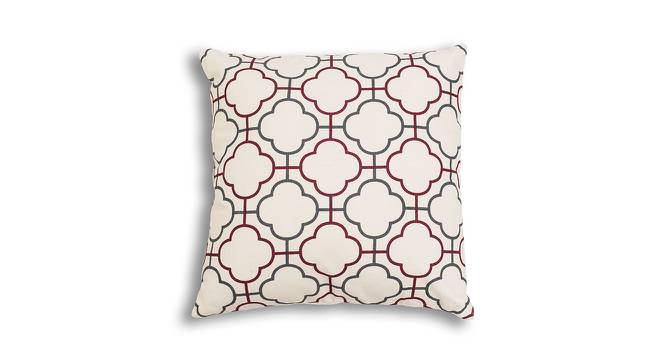 Ronan Maroon Geometric 16 x 16 Inches Cotton Cushion Cover (41 x 41 cm  (16" X 16") Cushion Size, Maroon) by Urban Ladder - Cross View Design 1 - 524475