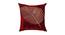 Beckett Maroon Floral 16 x 16 Inches Polyester Cushion Cover (41 x 41 cm  (16" X 16") Cushion Size, Maroon) by Urban Ladder - Cross View Design 1 - 524521