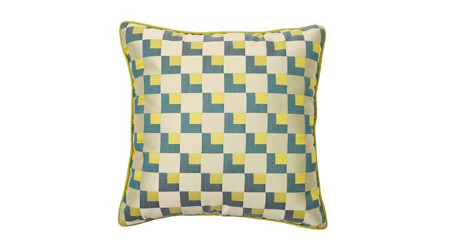 Jorge Green Abstract 16 x 16 Inches Polyester Cushion Cover (Green, 41 x 41 cm  (16" X 16") Cushion Size) by Urban Ladder - Front View Design 1 - 524572