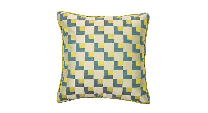 Walter Green Abstract 16 x 16 Inches Polyester Cushion Covers - Set of 2 (Green, 41 x 41 cm  (16" X 16") Cushion Size) by Urban Ladder - Front View Design 1 - 524574