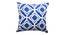 Maximiliano Blue Geometric 16 x 16 Inches Cotton Cushion Cover (Blue, 41 x 41 cm  (16" X 16") Cushion Size) by Urban Ladder - Cross View Design 1 - 524849