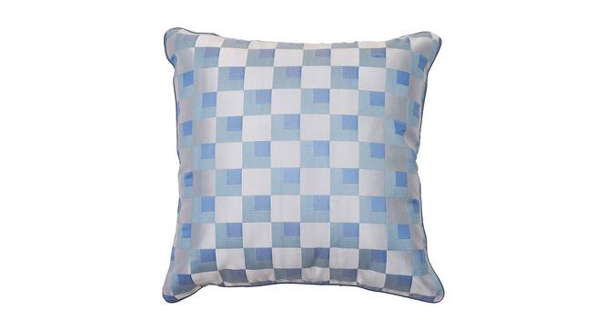 Dallas Blue Abstract 16 x 16 Inches Polyester Cushion Cover (Blue, 41 x 41 cm  (16" X 16") Cushion Size) by Urban Ladder - Cross View Design 1 - 524851