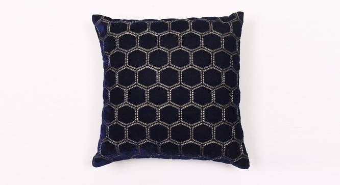 Jeremy Blue Geometric 16 x 16 Inches Polyester Cushion Cover (Blue, 41 x 41 cm  (16" X 16") Cushion Size) by Urban Ladder - Front View Design 1 - 524854