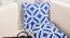 Maximiliano Blue Geometric 16 x 16 Inches Cotton Cushion Cover (Blue, 41 x 41 cm  (16" X 16") Cushion Size) by Urban Ladder - Front View Design 1 - 524862