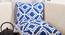 Karson Blue Geometric 16 x 16 Inches Cotton Cushion Covers - Set of 2 (Blue, 41 x 41 cm  (16" X 16") Cushion Size) by Urban Ladder - Front View Design 1 - 524863
