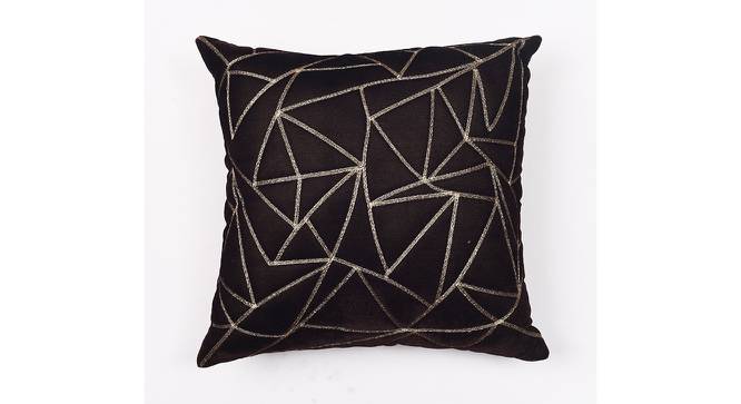 Andres Brown Abstract 16 x 16 Inches Polyester Cushion Cover (Brown, 41 x 41 cm  (16" X 16") Cushion Size) by Urban Ladder - Front View Design 1 - 525000