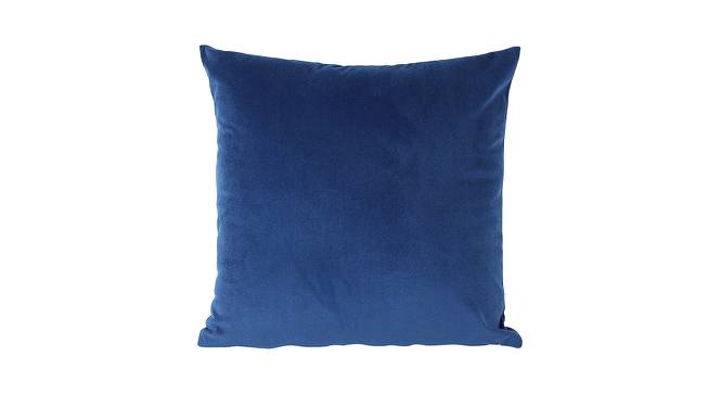 Lennox Navy Abstract 16 x 16 Inches Velvet Cushion Covers - Set of 2 (Navy, 41 x 41 cm  (16" X 16") Cushion Size) by Urban Ladder - Front View Design 1 - 525007