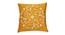 Kaden Gold Floral 16 x 16 Inches Polyester Cushion Covers - Set of 2 (Gold, 41 x 41 cm  (16" X 16") Cushion Size) by Urban Ladder - Cross View Design 1 - 525140