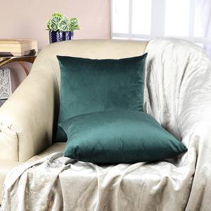 Cushion Cover Design Malcolm Green Abstract 16 x 16 Inches Velvet Cushion Covers - Set of 2 (Green, 41 x 41 cm  (16" X 16") Cushion Size)