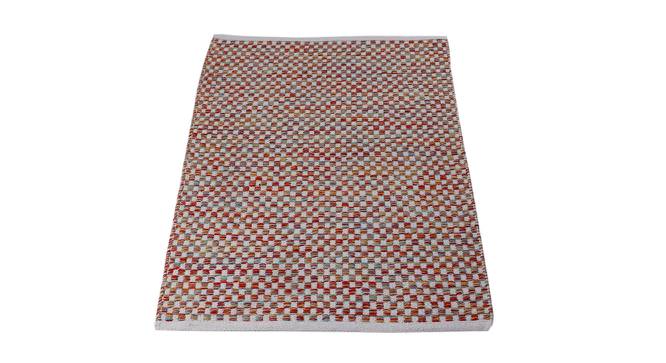 Laylani Multicolor Geometric Handmade Cotton 3 x 2 Feet Carpet (Rectangle Carpet Shape, Multicolor) by Urban Ladder - Front View Design 1 - 525353