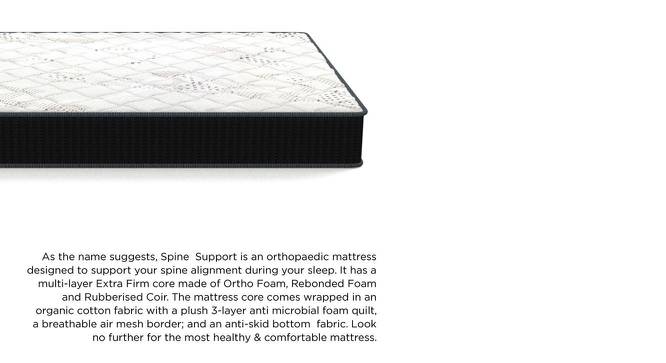Spine Support Orthopaedic Multi Layered King Coir Mattress (78 x 72 in (Standard) Mattress Size, 6 in Mattress Thickness (in Inches)) by Urban Ladder - Front View Design 1 - 525394
