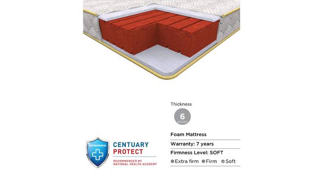 Softopedic -  Queen Size Reversible Foam Mattress (6 in Mattress Thickness (in Inches), 75 x 60 in Mattress Size) by Urban Ladder - Cross View Design 1 - 525494