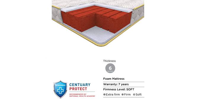 Softopedic -  Single Size Reversible Foam Mattress (6 in Mattress Thickness (in Inches), 72 x 30 in Mattress Size) by Urban Ladder - Cross View Design 1 - 525686