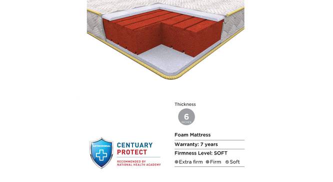 Softopedic -  King Size Reversible Foam Mattress (6 in Mattress Thickness (in Inches), 75 x 30 in Mattress Size) by Urban Ladder - Cross View Design 1 - 525784