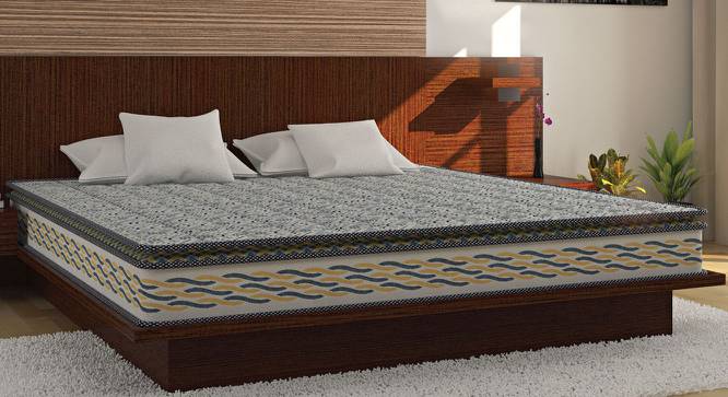 Pixel Cooling Copper Gel Memory Single Size High Resilience (HR) Foam Mattress (75 x 36 in Mattress Size, 7 in Mattress Thickness (in Inches)) by Urban Ladder - Design 1 Full View - 525847