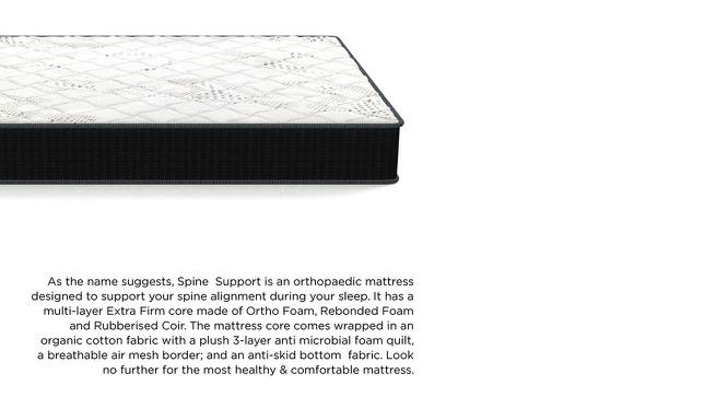 Spine Support Orthopaedic Multi Layered Single Coir Mattress (78 x 36 in (Standard) Mattress Size, 6 in Mattress Thickness (in Inches)) by Urban Ladder - Front View Design 1 - 525963