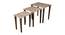 Hexagon Patches Solid Wood Nested End Table in Laminate Finish - Set of 3 (Brown, Laminate Finish) by Urban Ladder - Front View Design 1 - 526280