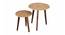 Gold Leaves Solid Wood Nested End Table in Paint Finish - Set of 2 (PU Paint Finish, Golden) by Urban Ladder - Front View Design 1 - 526289