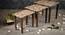 Hexagon Patches Solid Wood Nested End Table in Laminate Finish - Set of 3 (Brown, Laminate Finish) by Urban Ladder - Design 1 Side View - 526291