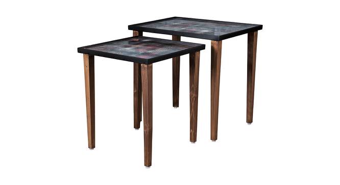 Tartan Solid Wood Nested End Table - Set of 2 (Multicolor) by Urban Ladder - Cross View Design 1 - 526322