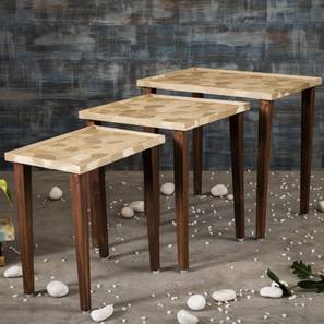 Paisley Solid Wood Side Table in Golden Finish-image-12