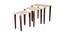 Chevron Solid Wood Nested End Table in Paper Finish - Set of 3 (PU Paper Finish, Golden) by Urban Ladder - Cross View Design 1 - 526349