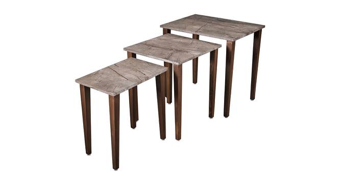 Slate Solid Wood Nested End Table in Laminate Finish - Set of 3 (Laminate Finish, Multicolor) by Urban Ladder - Front View Design 1 - 526351