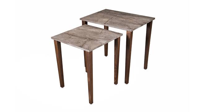 Slate Solid Wood Nested End Table in Laminate Finish - Set of 2 (Laminate Finish, Multicolor) by Urban Ladder - Front View Design 1 - 526352