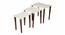 Herringbone Solid Wood Nested End Table in Paper Finish - Set of 3 (Beige, PU Paper Finish) by Urban Ladder - Front View Design 1 - 526354