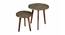 Syaahi Solid Wood Round Nested End Table in Paper Finish - Set of 2 (Multicolor, PU Paper Finish) by Urban Ladder - Front View Design 1 - 526357