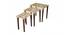 Paisley Solid Wood Nested End Table in Paper Finish - Set of 3 (PU Paper Finish, Golden) by Urban Ladder - Front View Design 1 - 526358