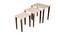 Chevron Solid Wood Nested End Table in Paper Finish - Set of 3 (PU Paper Finish, Golden) by Urban Ladder - Front View Design 1 - 526361