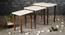 Herringbone Solid Wood Nested End Table in Paper Finish - Set of 3 (Beige, PU Paper Finish) by Urban Ladder - Design 1 Side View - 526365