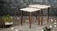 Herringbone Solid Wood Nested End Table in Paper Finish - Set of 2 (Beige, PU Paper Finish) by Urban Ladder - Design 1 Side View - 526366